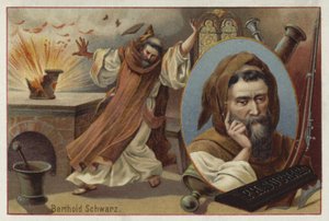 Berthold Schwarz, legendary 14th Century German alchemist said to have invented gunpowder