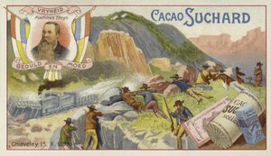 Boers attacking a British armoured train, Chieveley, South Africa, Boer War, 15 October 1899 by European School