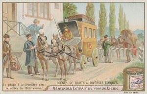 Border Toll on Road of 19th Century by European School