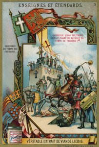 Carroccio on a battlefield of the time of Frederick I Barbarossa, 12th Century by European School