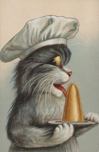 Cat with a Dessert by European School