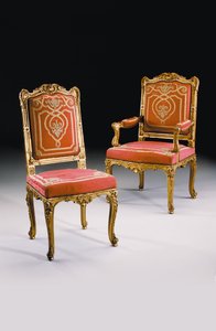 Chairs from a set of fourteen, possibly French, in the Regence style