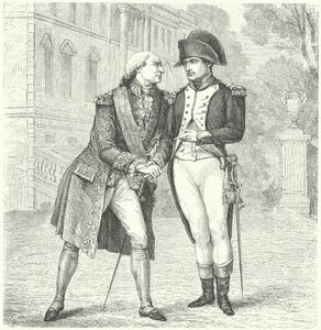 Charles IV of Spain with Napoleon by European School
