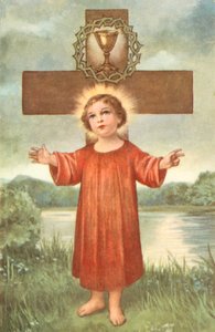 Christ Child, Cross, Crown of Thorns and Communion Chalice by European School