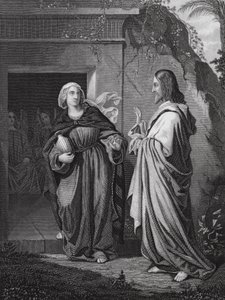 Christ appearing to Mary, St John, Ch 20, v 14 by European School