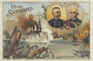 Commodore George Dewey and Admiral Patricio Montojo, Battle of Manila Bay, Spanish-American War, 1 May 1898