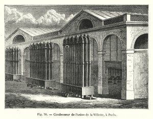 Condenser of the Villette Factory, in Paris (engraving)