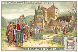 Coronation Procession of King Olaf II of Norway Leaving Trondheim Cathedral