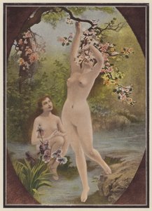 Daughters of Eve, Women with Tree Blossom by European School