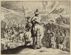 David Defeating the Ammonites by European School