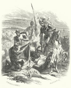 Death of Anthony of Burgundy, Duke of Brabant, at the Battle of Agincourt by European School