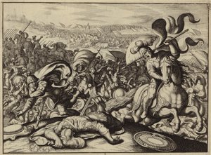 Defeat of the Israelites by the Philistines and the Death of Saul (engraving) by European School