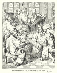 Doctors examining new translation of the Bible by European School