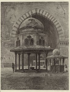 Egypt - Interior of the Mosque of Sultan Hassan by European School