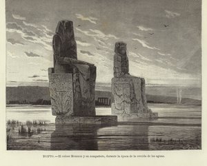 Egypt - The Colossi of Memnon by European School