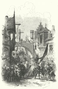 Entry of a chamber of rhetoric, a drama society, into Antwerp by European School