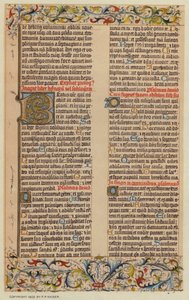 Facsimile from the Gutenberg Bible by European School