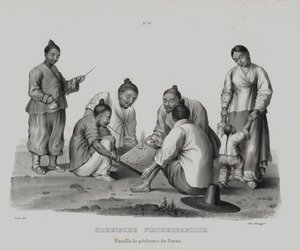 Family of Korean Fishermen by European School