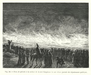 Petroleum Fires on the Surface of the Caspian Sea on the Evening of a Public Celebration by European School