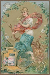 Folk Girl in Blue by European School