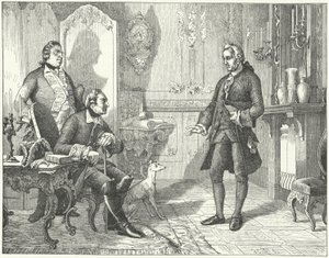 Frederick the Great of Prussia with the poet Christian Furchtegott Gellert by European School