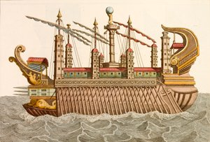 Giant barge of the Roman Emperor Caligula