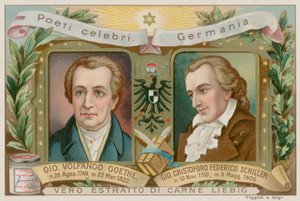 Goethe and Schiller by European School