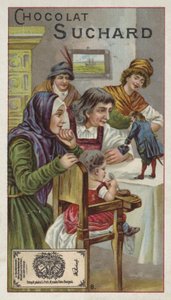Gulliver exhibited to the people of Brobdingnag by European School