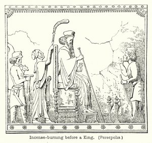 Incense-burning before a King, Persepolis by European School