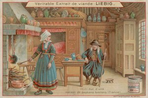 Inside a Peasant House in France by European School