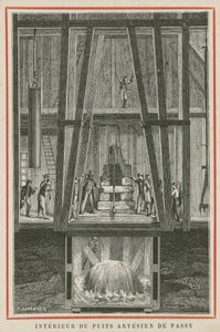 Interior of the artesian wells of Passy, Paris by European School