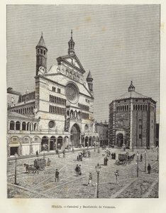 Cremona Cathedral and Baptistery by European School