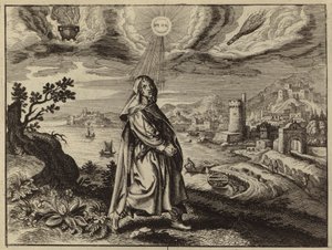 Jeremiah lamenting the ruin of Jerusalem by European School