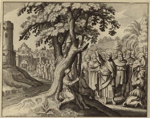 Jesus Christ and Zacchaeus the tax collector by European School