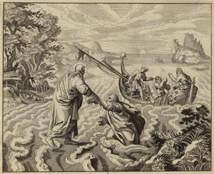 Jesus Christ Walking on the Sea of Galilee by European School