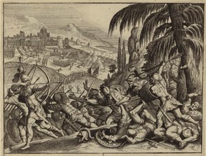 Jonathan and his armour bearer defeating the Philistines by European School