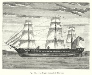 The Armored Frigate Warrior (engraving) by European School
