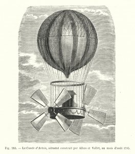 The Count of Artois, Aerostat Built by Alban and Vallet, August 1785 (engraving)