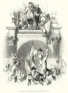 Louis XVI and Bailly at the Hotel de Ville by European School