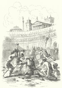 Martyrdom of the first Christians at the hands of the Romans by European School