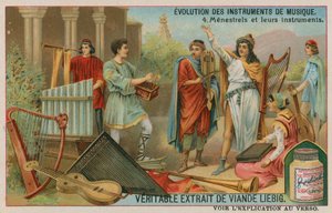 Medieval minstrels and their instruments