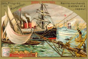 Modern sail and steam merchant ships