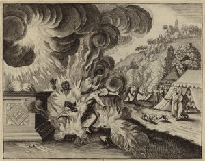 Nadab and Abihu consumed by fire for disobeying God