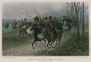 Napoleon and His Staff Surprised by Cossacks by European School