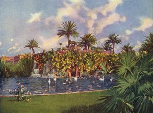 Nice, The Grotto of the Public Garden by European School
