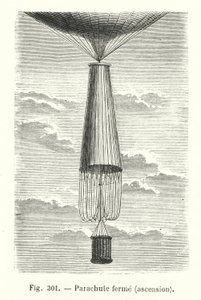 Closed parachute, ascent