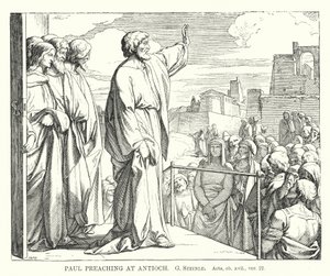 Paul Preaching at Antioch, Acts, ch xvii, ver 22