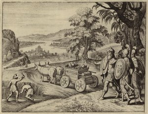 Philistines Returning the Ark of the Covenant to the Israelites (engraving) by European School
