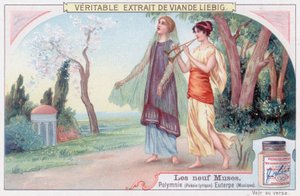 Polyhymnia (Lyrical Poetry) and Euterpe (Music) by European School