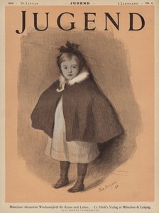 Portrait of a little girl wearing a cape by European School